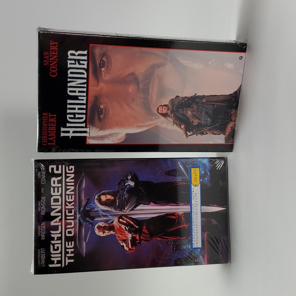 Highlander 1 & 2, VHS Tapes (sealed)